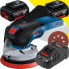 BOSCH GEX 18V-125 (SOLO) Slefuitor excentric Li-Ion +  Set 2 acumulatori 5Ah CoolPack + Incarcator rapid de 8Ah GAL1880CV