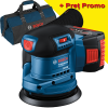 BOSCH GEX 185-LI Slefuitor excentric brushless Li-Ion +  Acumulator 5Ah CoolPack + Geanta textil mediu (Fara incarcator!)