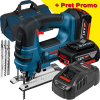 BOSCH GST 18V-LI B Ferastrau vertical Li-Ion +  SET PRO-MIX - Incarcator GAL1880CV + 2 acu 18V, 5Ah + Geanta textil mediu