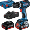 BOSCH GSB 18V-90 C Masina de gaurit cu percutie brushless cu 2 acumulatori Li-Ion, 4Ah, 64Nm + L-BOXX