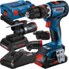 BOSCH GSR 18V-90 FC + GFA 18-M + GFA 18-W + GFA 18-E + G Masina de gaurit si insurubat brushless cu 2 acumulatori Li-Ion, 4Ah ProCore, 64Nm + 4 atasamente + L-BOXX