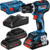 BOSCH GSB 18V-90 C Masina de gaurit cu percutie brushless cu 3 acumulatori Li-Ion, 4Ah ProCore, 64Nm + L-BOXX