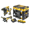 DEWALT Kit 3 Scule 18V Surubelnita cu impact Li-Ion, 205 Nm, brushless (DCF887N) + Ciocan Rotopercutor Li-ion, brushless, 2.1 J (DCH273N) + Polizor unghiular Li-Ion, brushless, Ø125 mm (DCG405N) + 3x acumulatori Li-Ion, 18V, 5Ah + Incarcator + 2x Valize