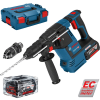 BOSCH GBH 18V-26 F Ciocan rotopercutor brushless, cu 2 acumulatori Li-Ion, 6Ah, 2.6J + L-BOXX