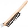 CROMWELL  Perie de sarma pentru razuire cu fire de otel 4-ROW WIRE SCRATCH BRUSHWITH SCRAPER