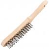 CROMWELL  Perie de sarma pentru razuire cu fire de otel inoxidabil 3-ROW STAINLESS STEEL WIRE SCRATCH BRUSH