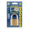 CROMWELL  Lacat 40 mm SLIMLINE BRASS PADLOCK STEELSHACKLE