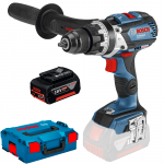 BOSCH GSB 18V-110 C (SOLO) Masina de gaurit cu percutie brushless Li-Ion, 110Nm + L-BOXX +  Acumulator 5Ah CoolPack (Fara incarcator!)