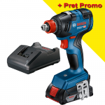 BOSCH GDX 18V-200 Masina de insurubat cu impact brushless, cu 1 acumulator Li-Ion, 2Ah, 200Nm + Incarcator 2Ah