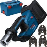 BOSCH GPT 18V-19 (SOLO) Aparat de presare Li-Ion, fara acumulator in set + Gheare presare U16, U20, U25 + L-BOXX