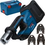 BOSCH GPT 18V-19 (SOLO) Aparat de presare Li-Ion, fara acumulator in set + Gheare presare TH16, TH20, TH26 + L-BOXX