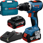 BOSCH GSR 18V-65 Masina de gaurit si insurubat brushless cu 2 acumulatori Li-Ion, 4Ah, 63Nm + Valiza L-CASE