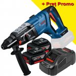 BOSCH GBH 18V-28 DC (SOLO) Ciocan rotopercutor brushless, Li-Ion, 3.4J +  SET PRO-MIX - Incarcator GAL1880CV + 2 acu 18V, 5Ah