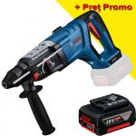 BOSCH GBH 18V-28 DC (SOLO) Ciocan rotopercutor brushless, Li-Ion, 3.4J +  Acumulator 5Ah CoolPack (Fara incarcator!)