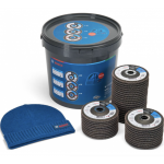 BOSCH  Set 40 disc evantai 125 mm, 20xR40, 10xR60, 10xR80 + Caciula