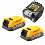 DEWALT Set acumulatori 18V 2x acumulatori Li-Ion, 18V, 1.7Ah + Incarcator rapid