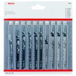 BOSCH  Set 10 panze mixte pentru lemn