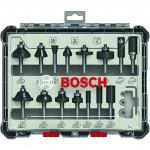 BOSCH  Set 15 freze HM tija 1/4