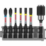 BOSCH  Set 6 biti Impact Control 50 mm, mixt + adaptor magnetic