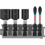 BOSCH  Set 2 biti Impact Control 50 mm, PH2/PZ2 + chei tubulare 8/10/13 mm