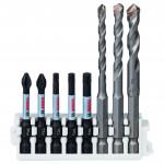 BOSCH  Set 4 biti impact control 50 mm, mixt + 3 burghie ceramica