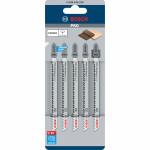 BOSCH T301CDF Set 5 panze Clean for Hard Wood 117 mm