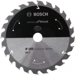 BOSCH  Disc Standard for Wood 165x20x24T special pentru circulare cu acu