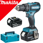 MAKITA DHP485RTJ Masina de gaurit cu percutie brushless cu 2 acumulatori Li-Ion, 18V, 5Ah, 50Nm + Makpac