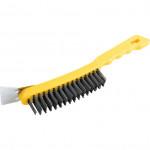 CROMWELL  Perie din sarma pentru razuire 4-ROW PLASTIC HANDLE WIRE BRUSH C/W SCRAPER