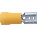 CROMWELL  Conectori i - Terminale cu Conector Mama cu impingere 6.30 mm WIDE YELLOW FEMALE PUSH-ON (100)