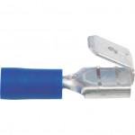 CROMWELL  Conectori i - Terminale cu conector cu clema 6.3 mm BLUE PIGGY BACK PUSH ON (Set de 100)