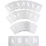 CROMWELL  Set de Poansoane - Litere 80 mm (Set de 26) STEEL STENCIL LETTERS