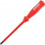 CROMWELL  Surubelnita VDE pentru Electricieni cu Maner cu Sectiune Patrata VDE - varf Paralel 5.5x125 mm FLAT PARALLEL INSULATED VDE SCREWDRIVER