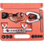 CROMWELL  Set unealta de bercluire dubla si taiere tevi FLARING TOOL KIT WITH PIPE CUTTER (Set de 10)