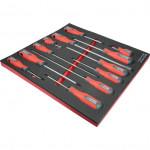 CROMWELL  Set de unelte in burete 12 piese PRO-TORQ SCREWDRIVER SETWITH FOAM T0691