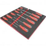 CROMWELL  Set de unelte in burete 12 piese PRO-TORQ SCREWDRIVER SETWITH FOAM T0691