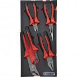 CROMWELL  Set de unelte in burete 4PCS PRO-TORQ PLIERS WITH FOAmm 1832