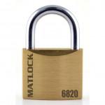 CROMWELL  Lacat 20 mm SLIMLINE BRASS PADLOCK STEELSHACKLE