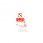 CROMWELL  Etichete de avertizare pentru lacate - Cu doua fete LOCKOUT TAGS DO NOT START (Set de 10)