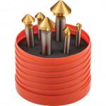 CROMWELL  Set freze conice HSS (5% Co) - 90° acoperite cu TiN 6-20 mm 90DEG HSS-COBALT S/S COUNTERSINK SET TiN