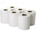 CROMWELL  Rola cu “suport central” WHITE C/FEED 2-PLY WIPES19cmx150M (Set de 6)