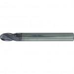 CROMWELL  Freza lungi cu carbid, cap rotund, coada simpla si 4 canale 10.0 mm ST/SH 4FL BALL NOSE END MILL Q-COAT