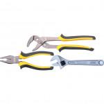 CROMWELL  Set Cleste si Cheie Crom Vanadiu CV PLIER & WRENCH SET 3 piese BI-MATERIAL GRIP