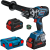 BOSCH GSB 18V-150 C Masina de gaurit cu percutie brushless cu 2 acumulatori Li-Ion, 8Ah, 150Nm + L-BOXX